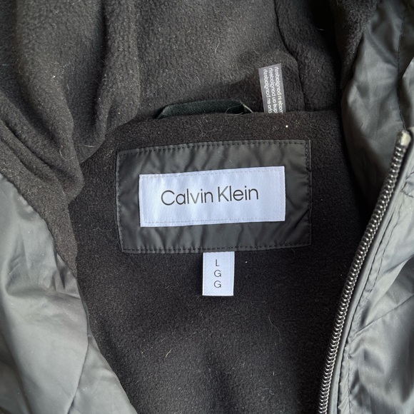 Calvin Klein Fleece-Lined Hooded Windbreaker Jacket, Size Large - Picture 3 of 5